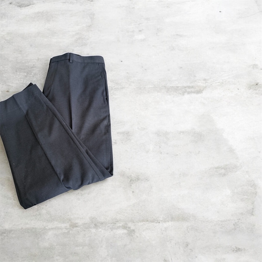 Banana Republic Navy Slim Fit Dress Pants with Printed Waistband